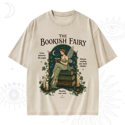 Purplehecate The Bookish Fairy Washed T-Shirt