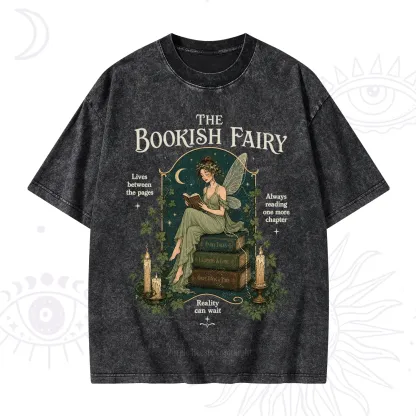 Purplehecate The Bookish Fairy Washed T-Shirt