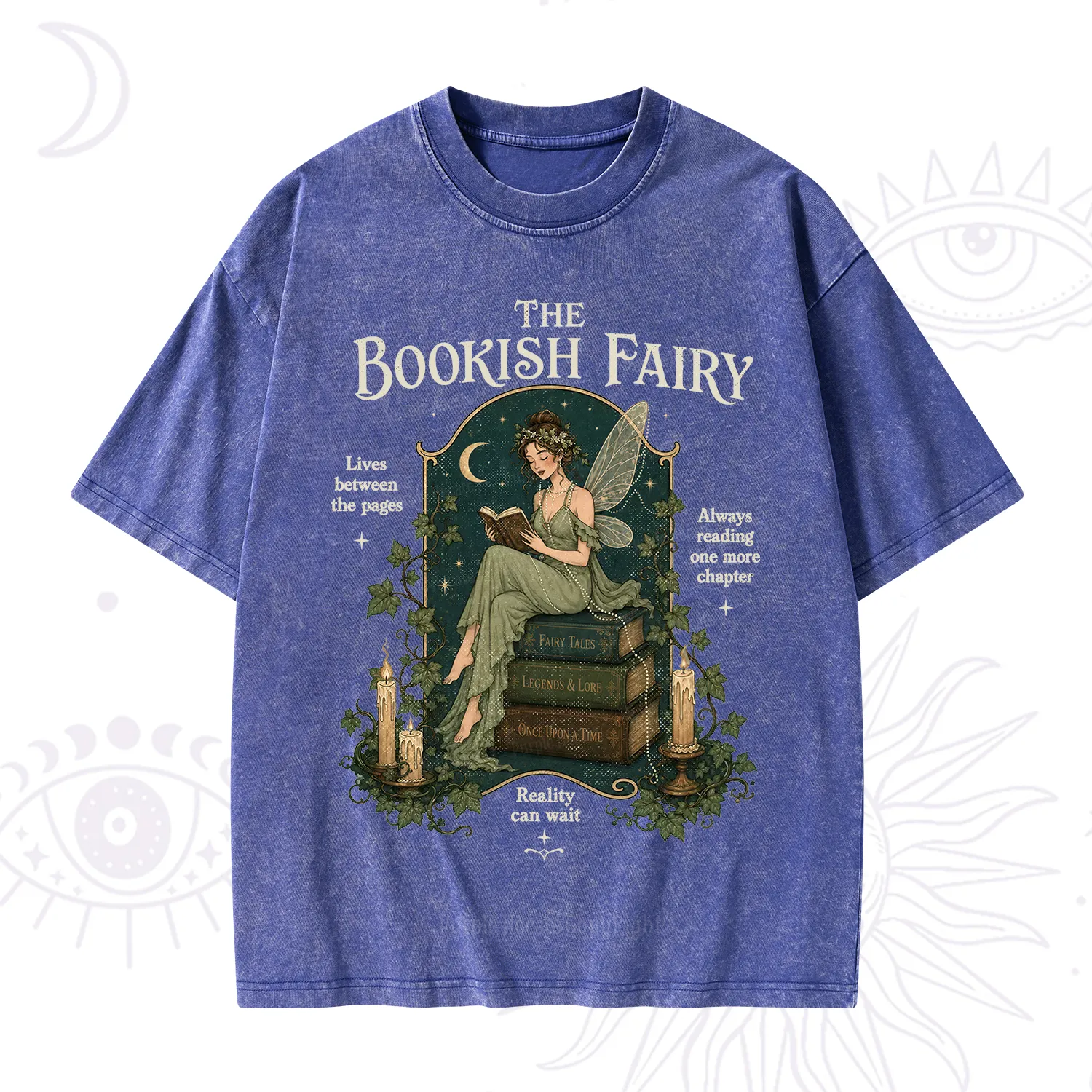 Purplehecate The Bookish Fairy Washed T-Shirt
