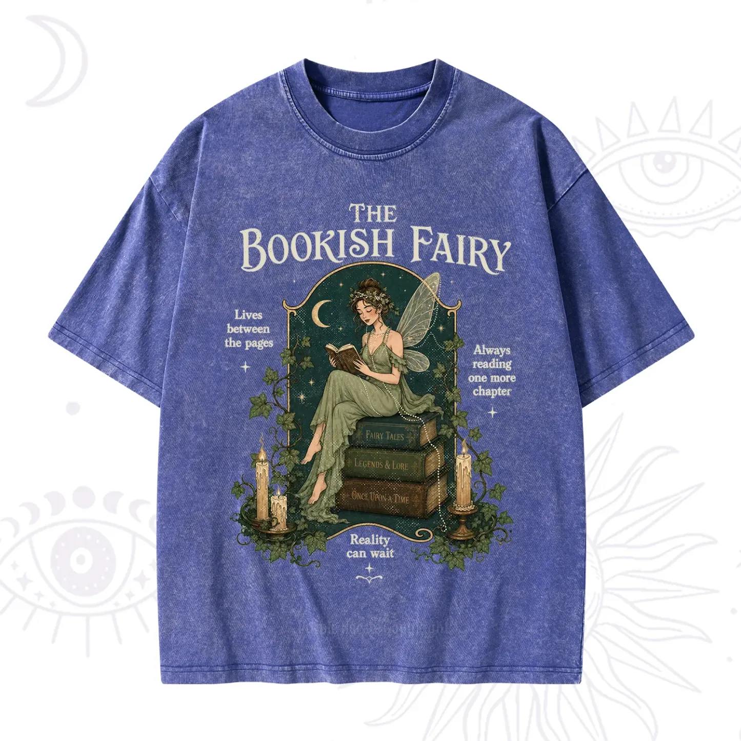 Purplehecate The Bookish Fairy Washed T-Shirt