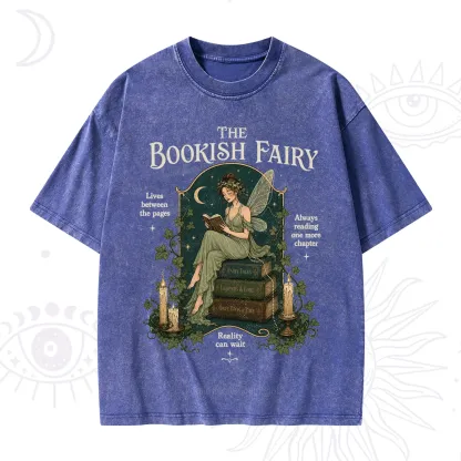 Purplehecate The Bookish Fairy Washed T-Shirt