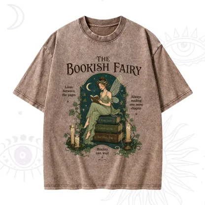 Purplehecate The Bookish Fairy Washed T-Shirt