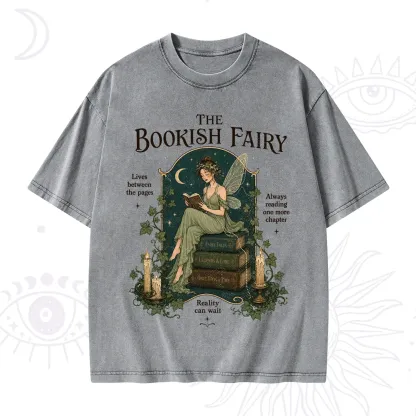 Purplehecate The Bookish Fairy Washed T-Shirt