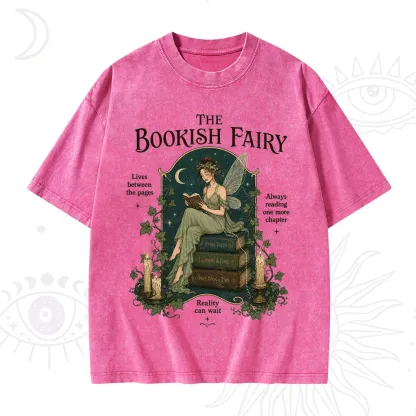 Purplehecate The Bookish Fairy Washed T-Shirt