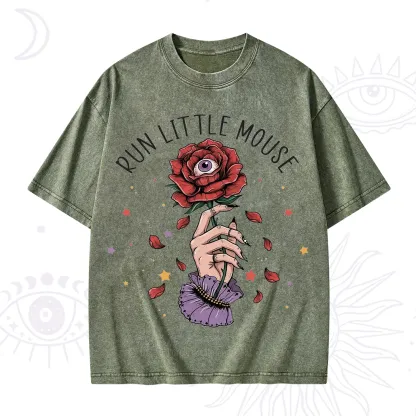 Purplehecate Run Little Mouse Washed T-Shirt
