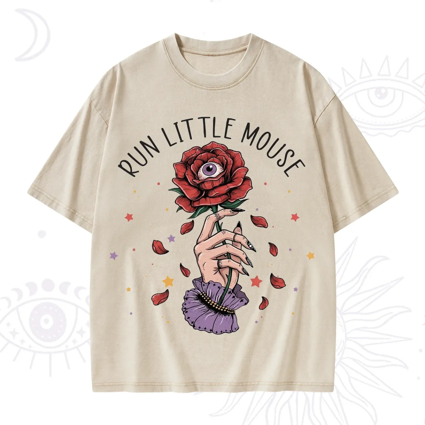 Purplehecate Run Little Mouse Washed T-Shirt