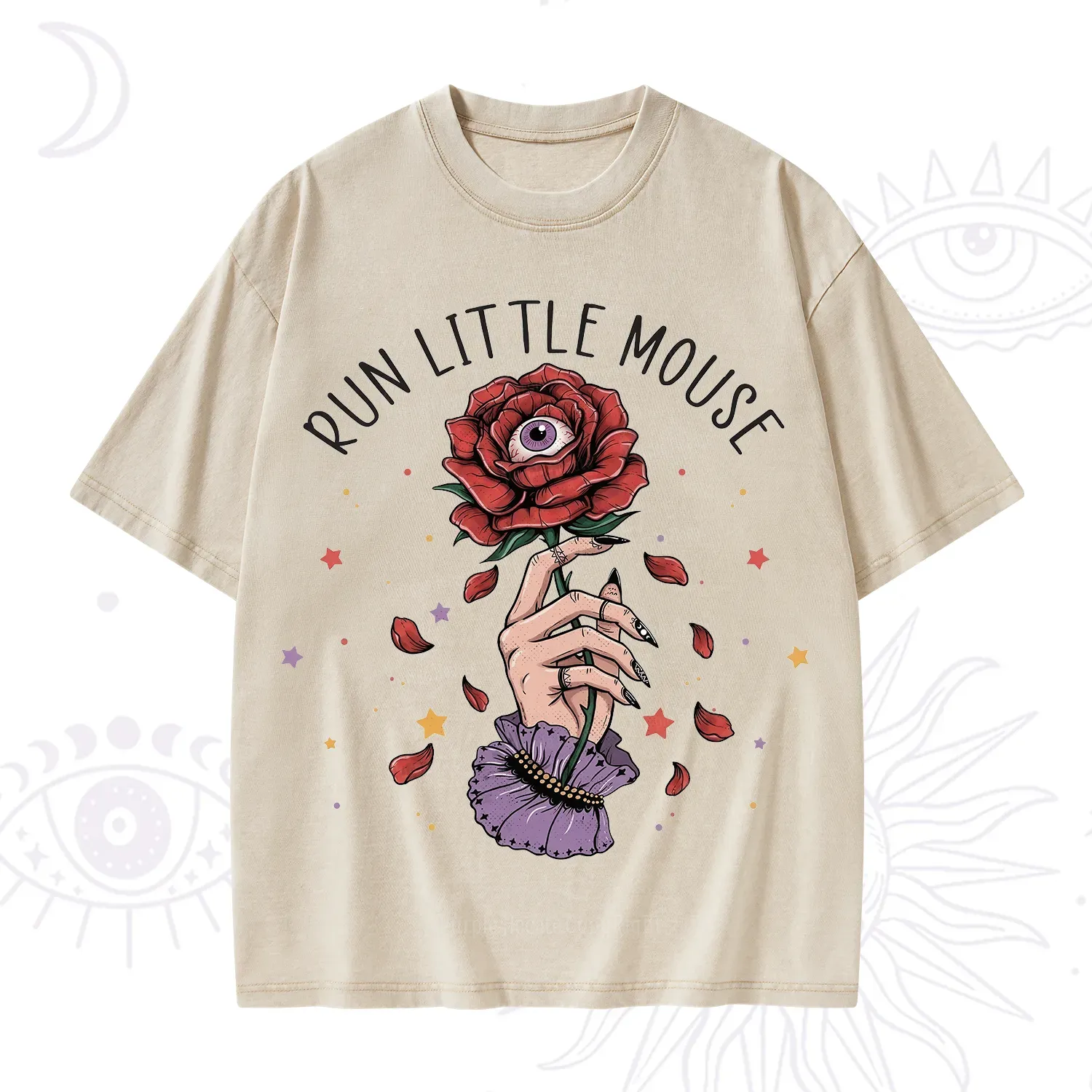Purplehecate Run Little Mouse Washed T-Shirt