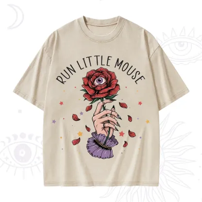 Purplehecate Run Little Mouse Washed T-Shirt
