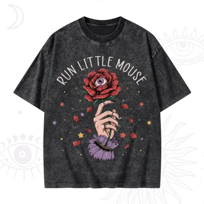 Purplehecate Run Little Mouse Washed T-Shirt