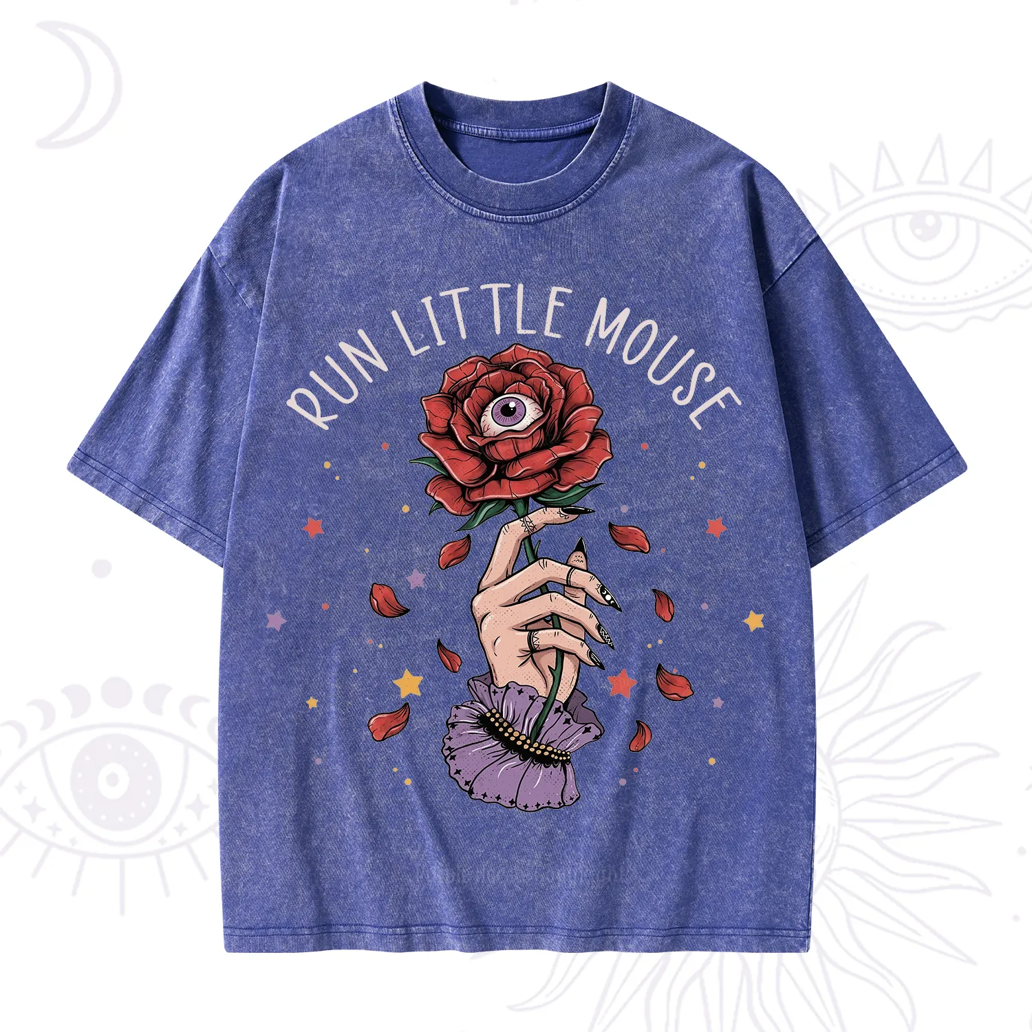 Purplehecate Run Little Mouse Washed T-Shirt