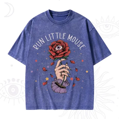 Purplehecate Run Little Mouse Washed T-Shirt
