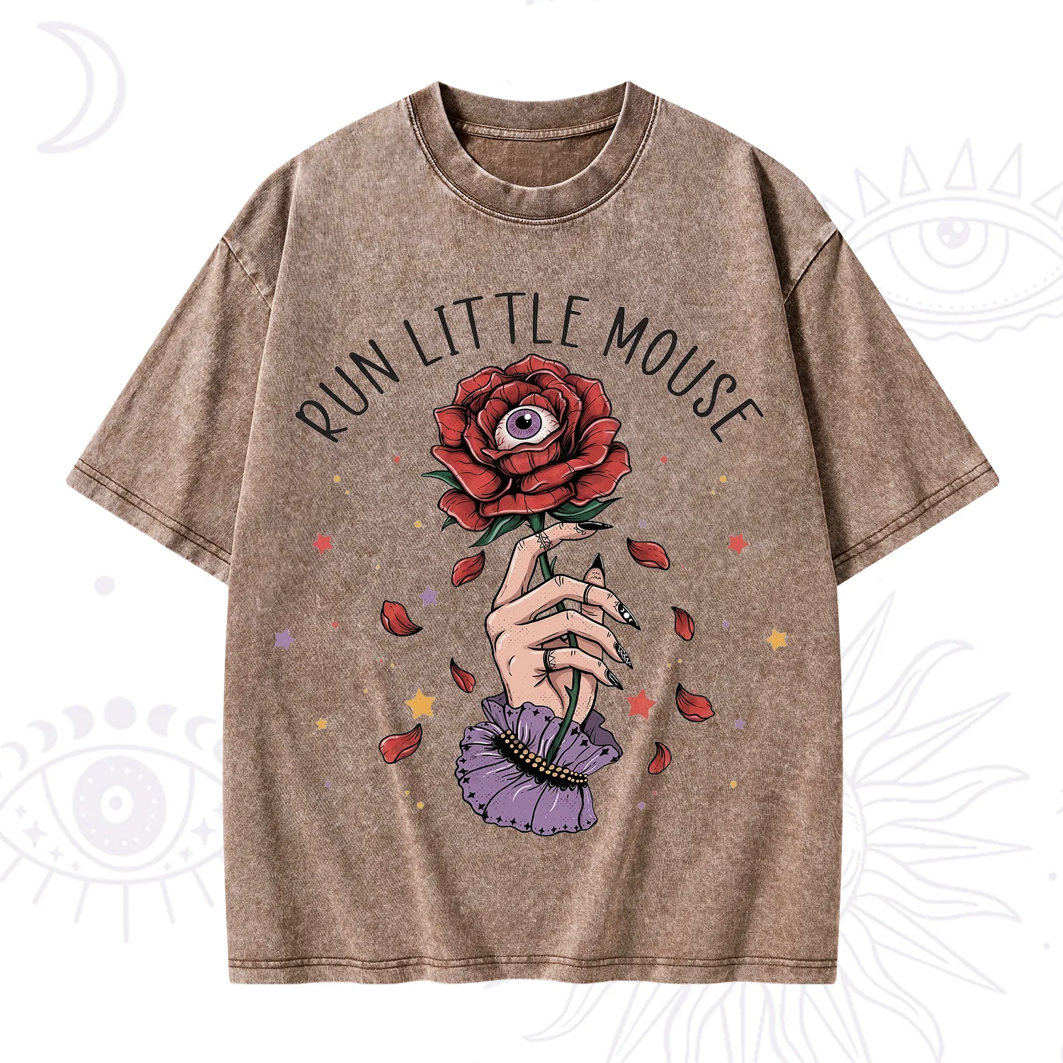 Purplehecate Run Little Mouse Washed T-Shirt
