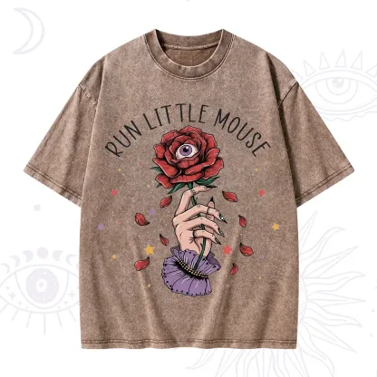 Purplehecate Run Little Mouse Washed T-Shirt