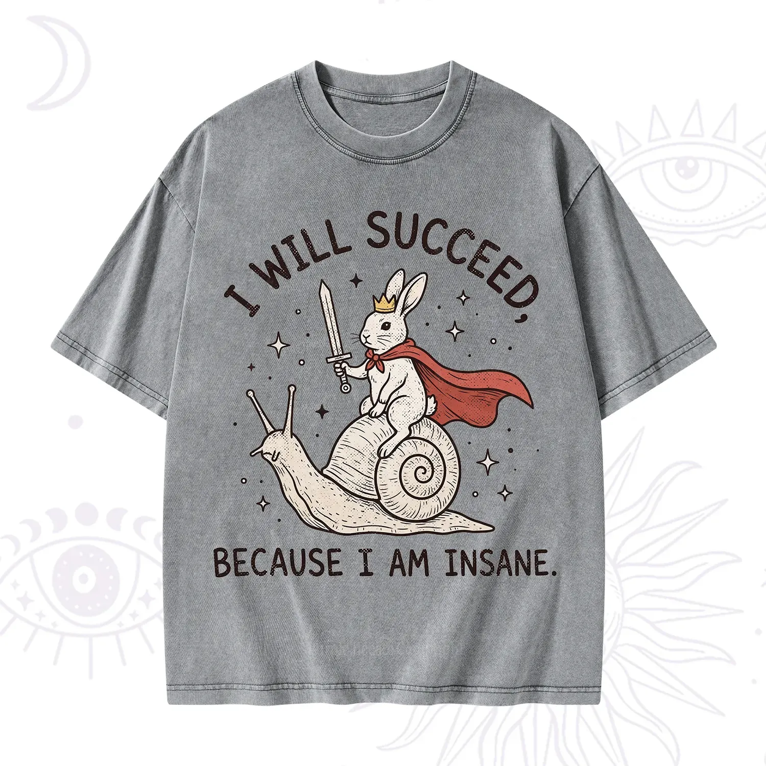 Purplehecate I Will Succeed Because I Am Insane Washed T-Shirt