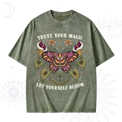 Purplehecate Trust Your Magic Butterfly Washed T-Shirt