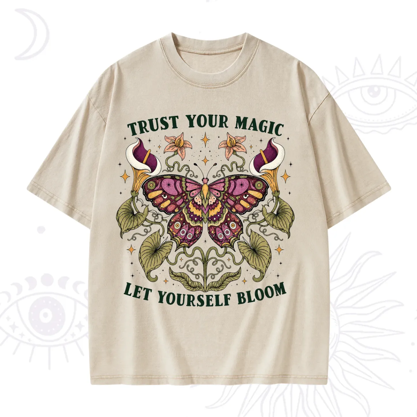 Purplehecate Trust Your Magic Butterfly Washed T-Shirt