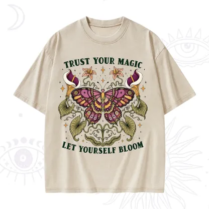 Purplehecate Trust Your Magic Butterfly Washed T-Shirt