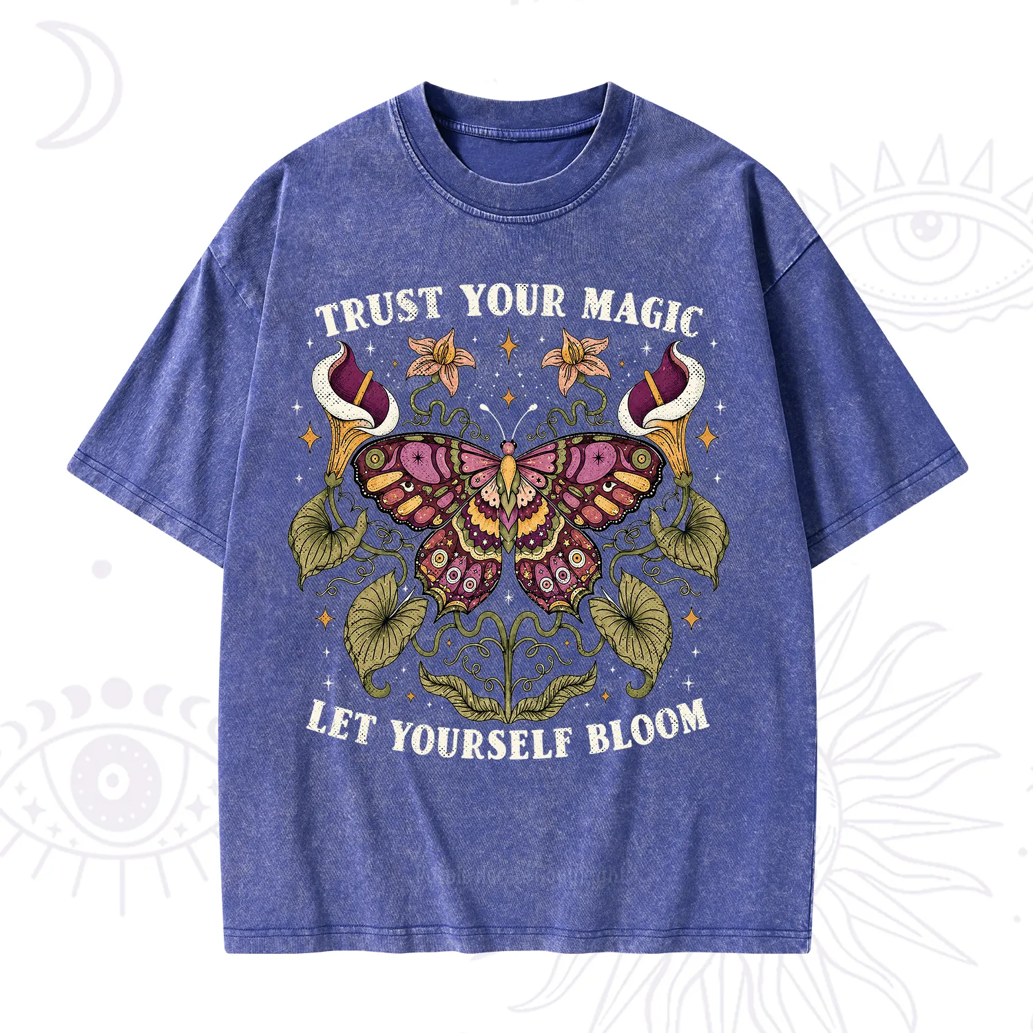 Purplehecate Trust Your Magic Butterfly Washed T-Shirt