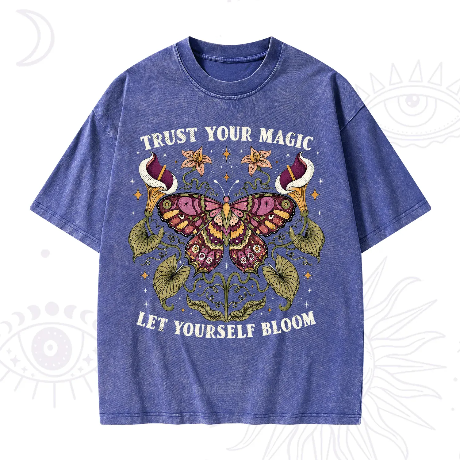Purplehecate Trust Your Magic Butterfly Washed T-Shirt