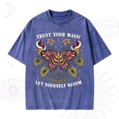 Purplehecate Trust Your Magic Butterfly Washed T-Shirt
