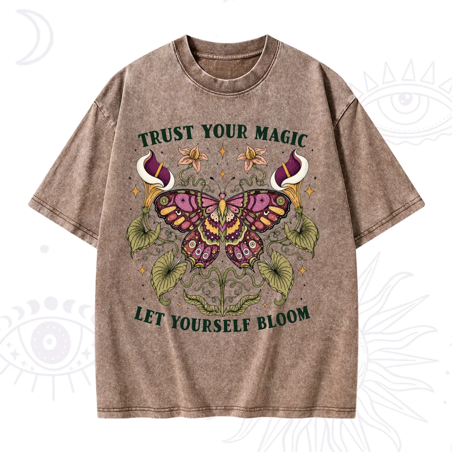 Purplehecate Trust Your Magic Butterfly Washed T-Shirt