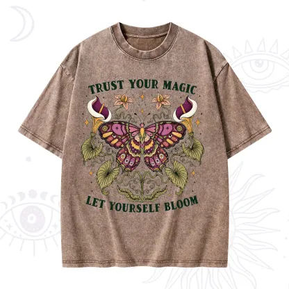 Purplehecate Trust Your Magic Butterfly Washed T-Shirt