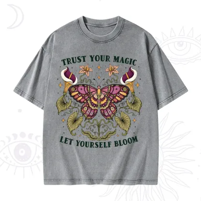 Purplehecate Trust Your Magic Butterfly Washed T-Shirt