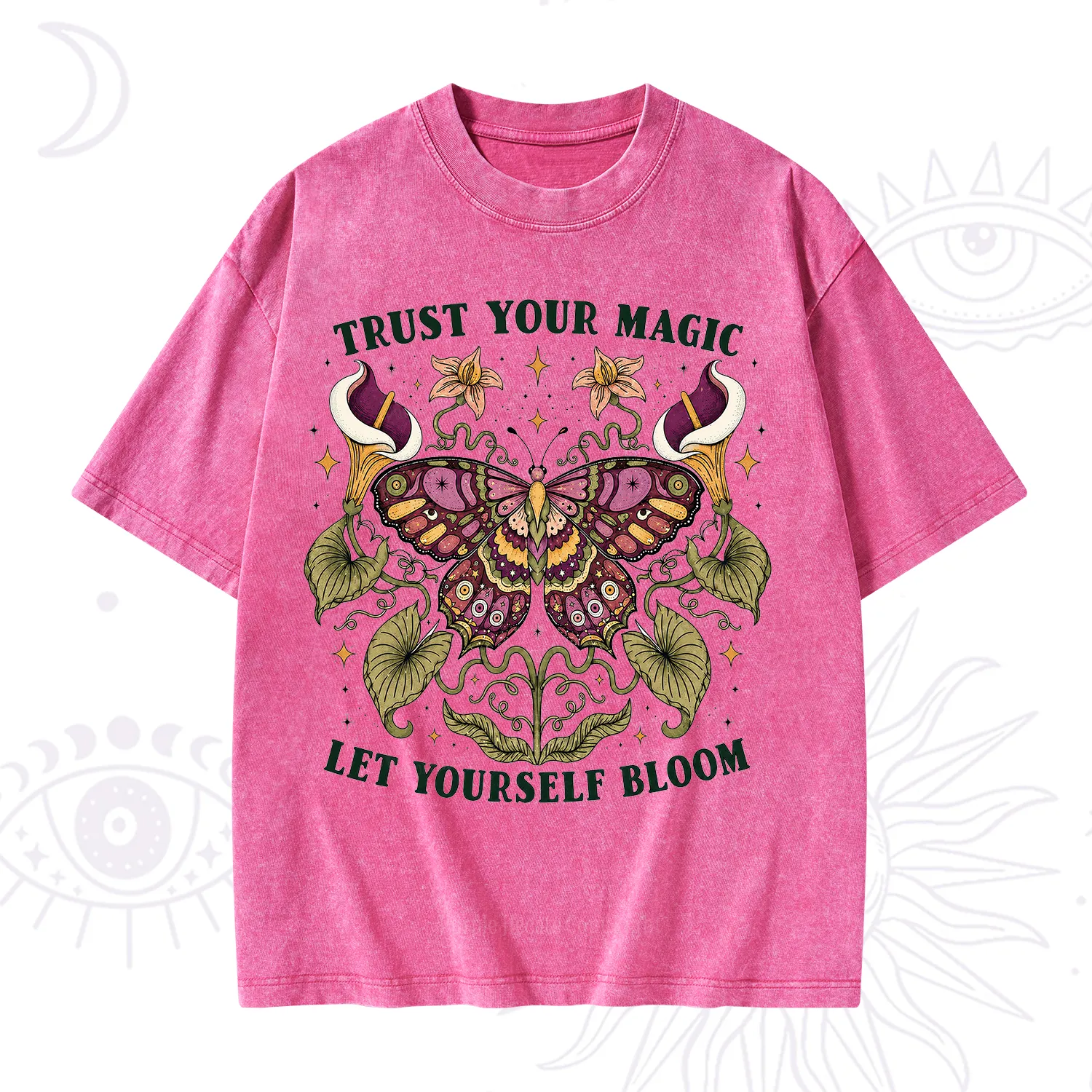 Purplehecate Trust Your Magic Butterfly Washed T-Shirt