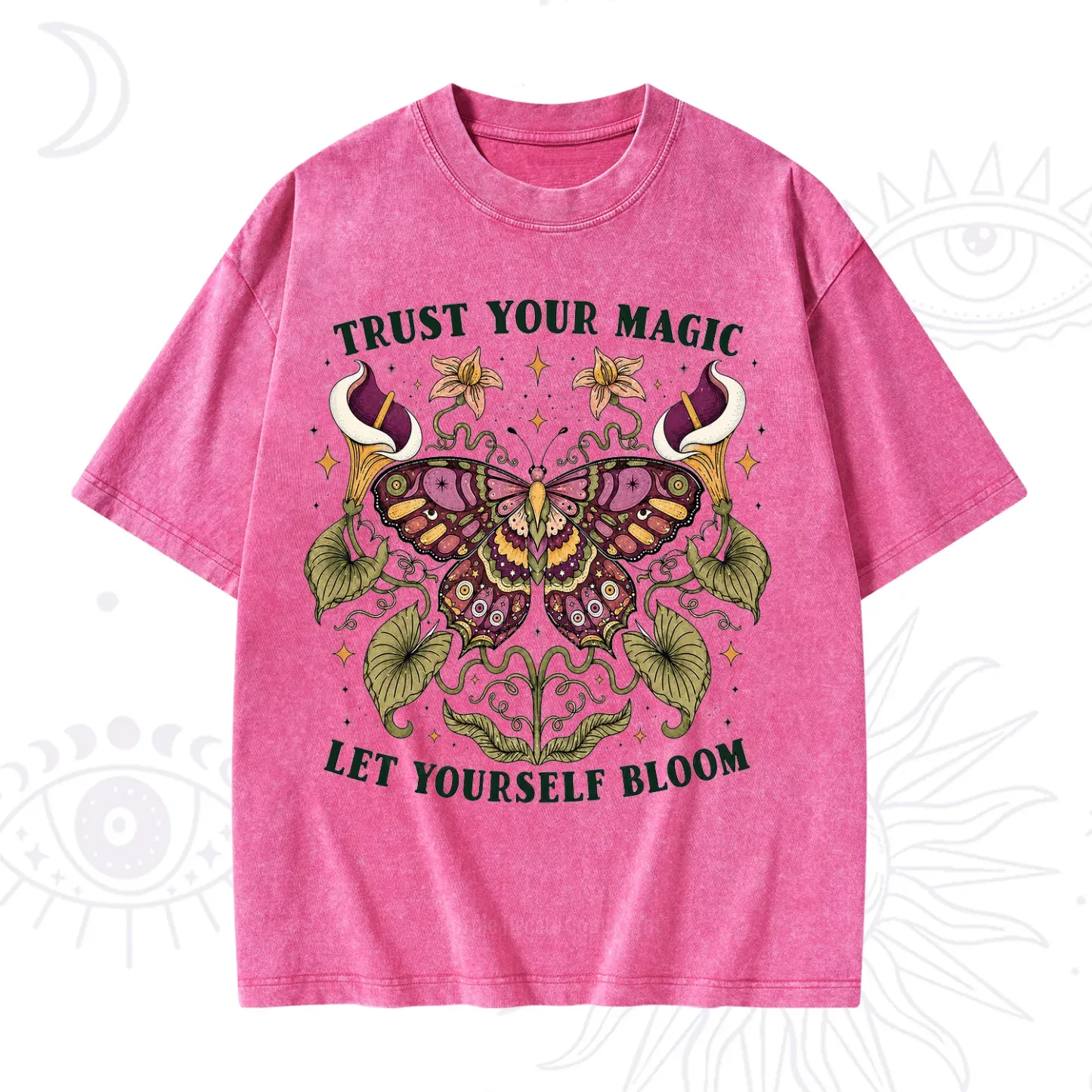 Purplehecate Trust Your Magic Butterfly Washed T-Shirt