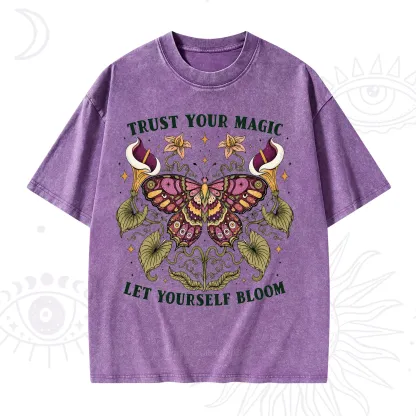 Purplehecate Trust Your Magic Butterfly Washed T-Shirt