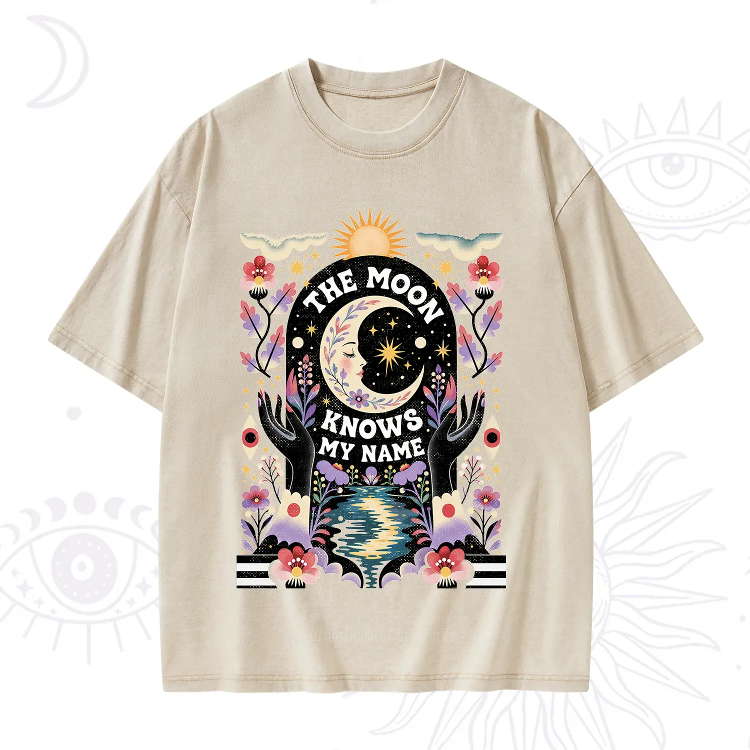 Purplehecate The Moon Knows My Name Washed T-Shirt