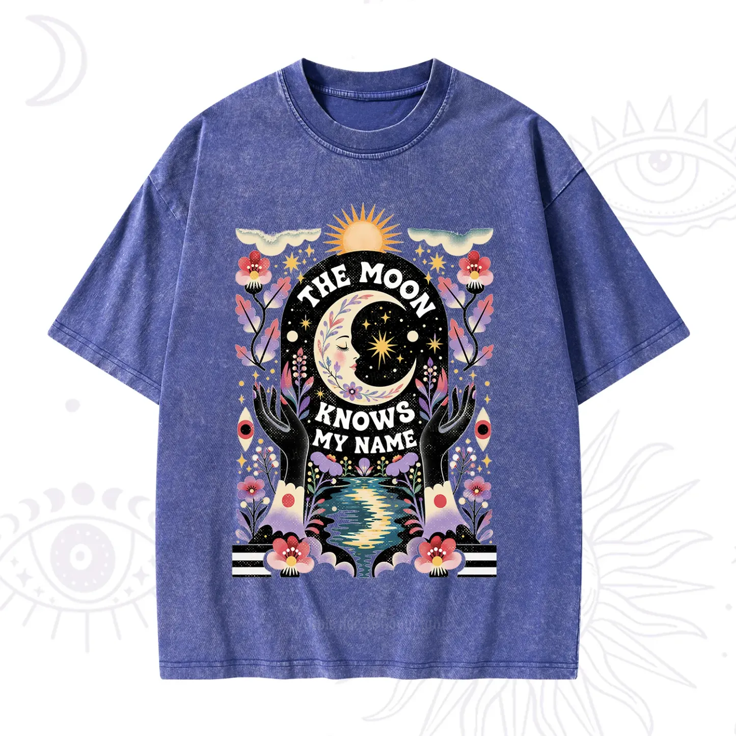 Purplehecate The Moon Knows My Name Washed T-Shirt