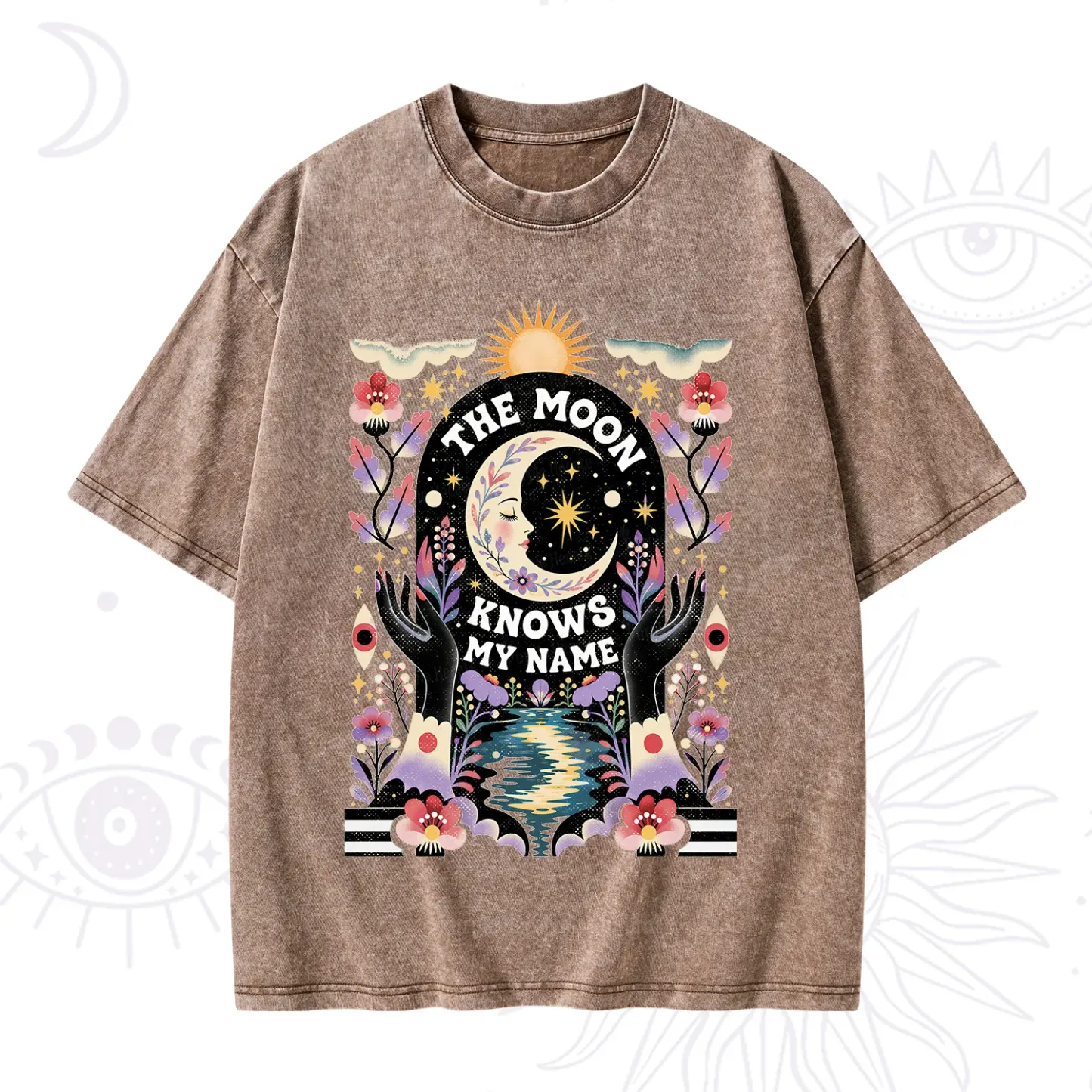 Purplehecate The Moon Knows My Name Washed T-Shirt