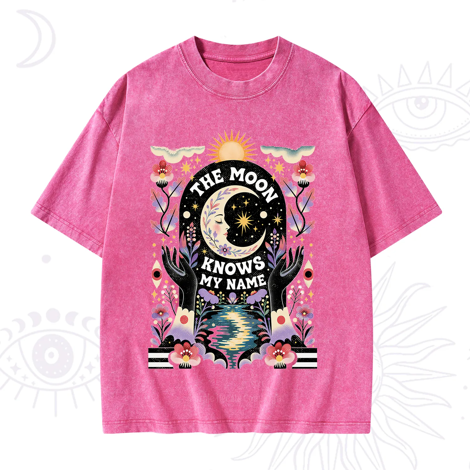 Purplehecate The Moon Knows My Name Washed T-Shirt