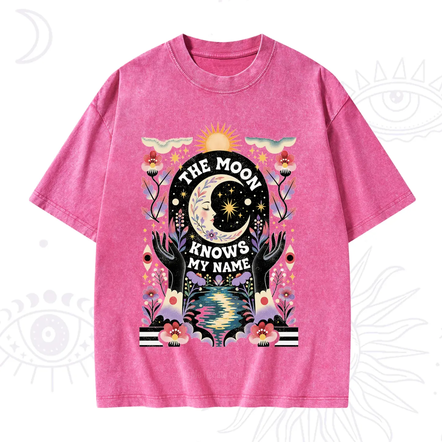 Purplehecate The Moon Knows My Name Washed T-Shirt