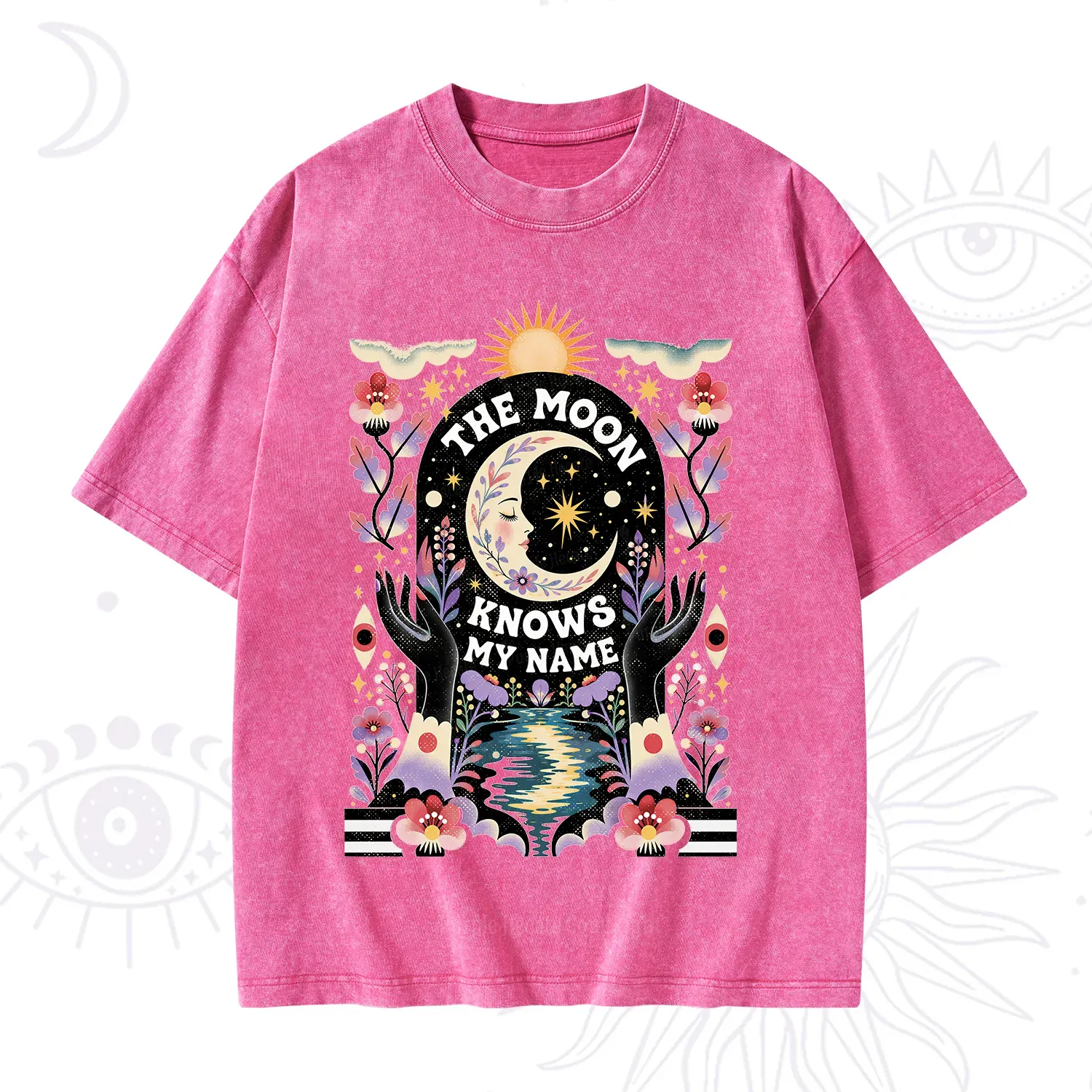 Purplehecate The Moon Knows My Name Washed T-Shirt