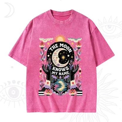 Purplehecate The Moon Knows My Name Washed T-Shirt