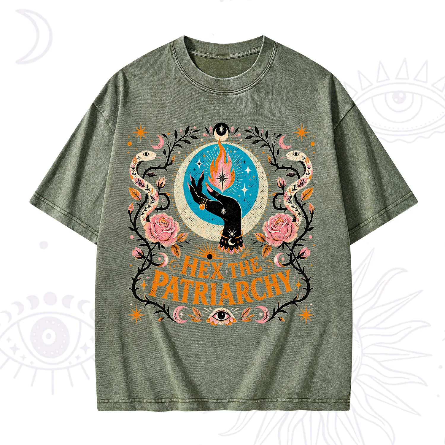 Purplehecate Hex The Patriarchy Washed T-Shirt