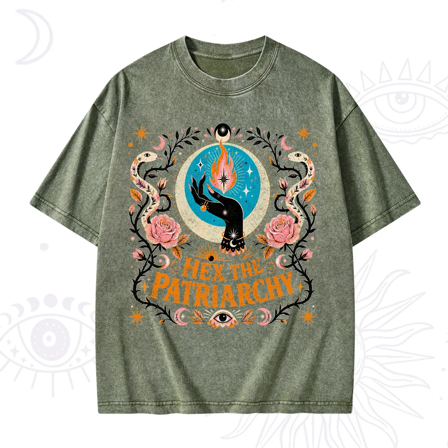 Purplehecate Hex The Patriarchy Washed T-Shirt