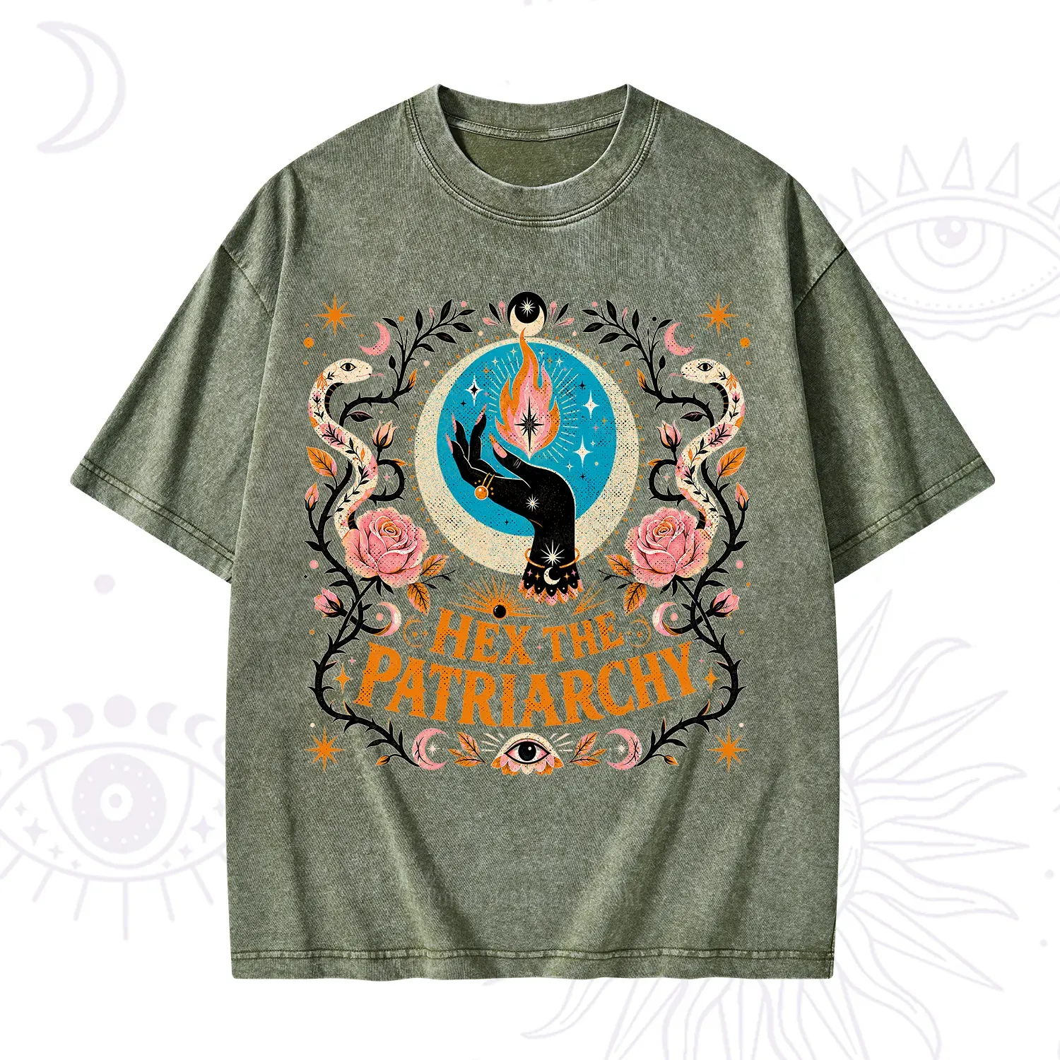 Purplehecate Hex The Patriarchy Washed T-Shirt