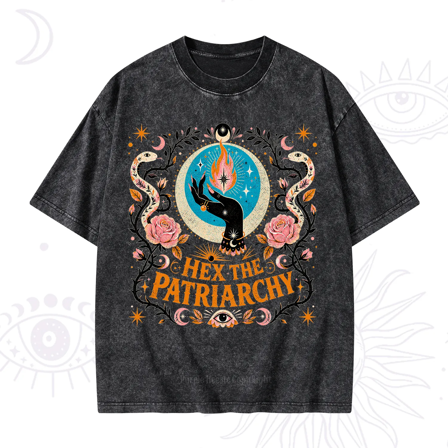 Purplehecate Hex The Patriarchy Washed T-Shirt