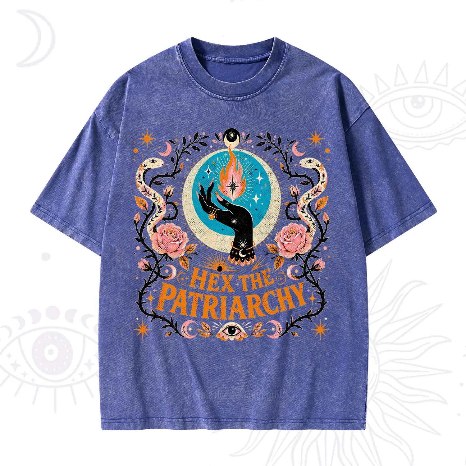 Purplehecate Hex The Patriarchy Washed T-Shirt