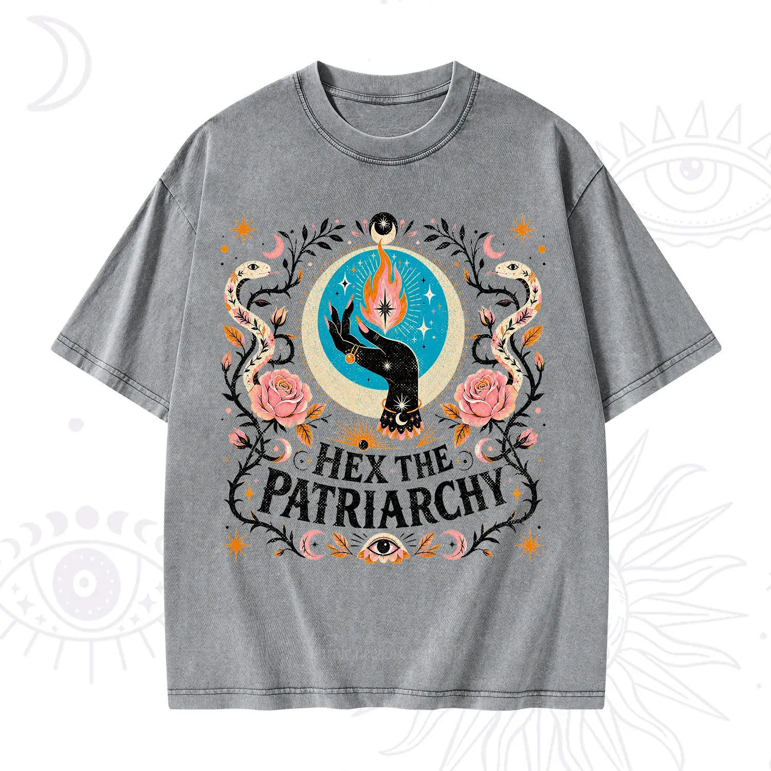 Purplehecate Hex The Patriarchy Washed T-Shirt