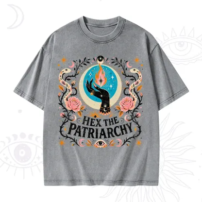 Purplehecate Hex The Patriarchy Washed T-Shirt