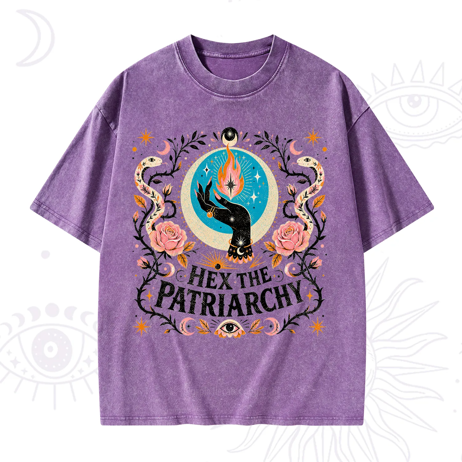 Purplehecate Hex The Patriarchy Washed T-Shirt