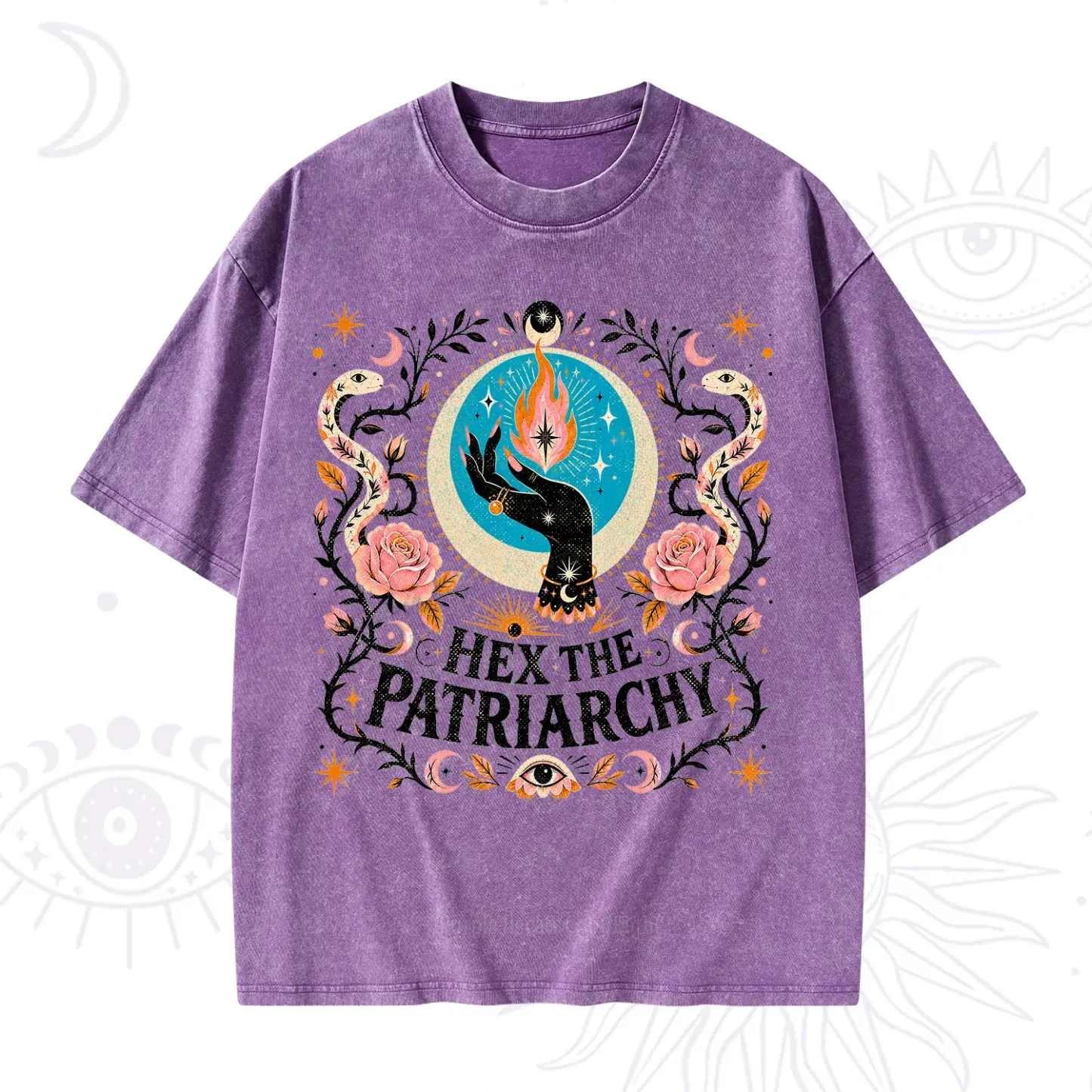 Purplehecate Hex The Patriarchy Washed T-Shirt