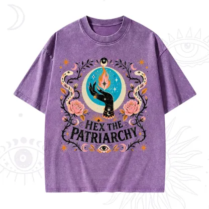 Purplehecate Hex The Patriarchy Washed T-Shirt