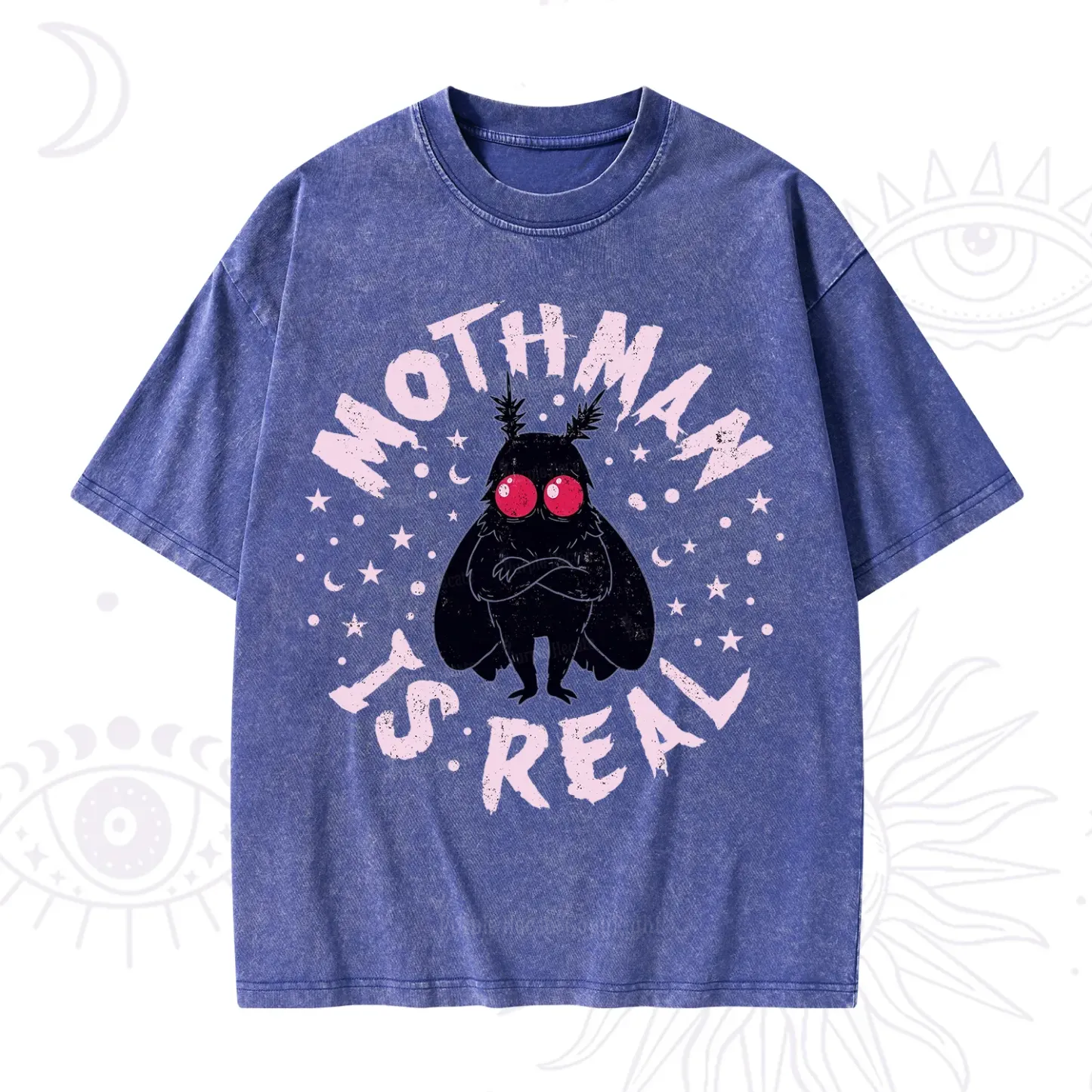 Purplehecate Mothman Is Real Washed T-Shirt