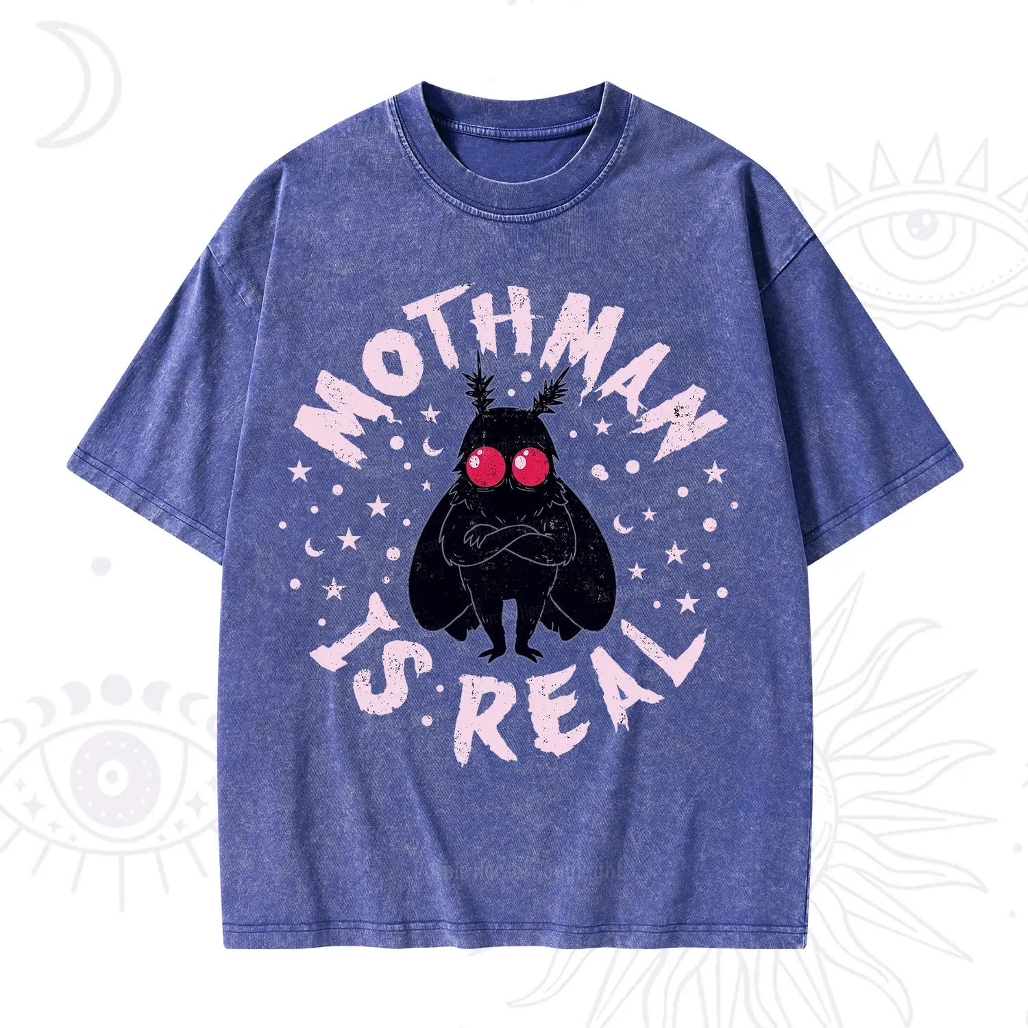 Purplehecate Mothman Is Real Washed T-Shirt