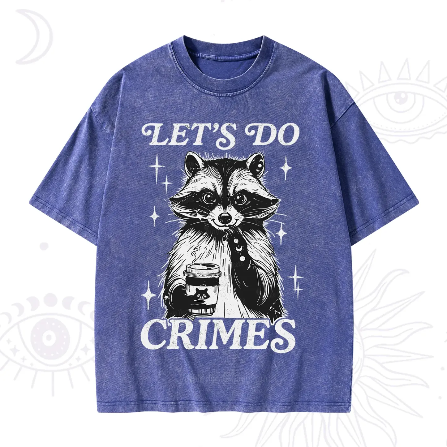 Purplehecate Let's Do Crimes Raccoon Washed T-Shirt